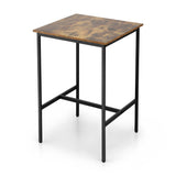 Coffee Tables: Artiss Bar Table Counter Kitchen Dining Desk Pub 60x92cm Vintage Metal Walnut