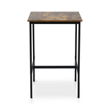 Coffee Tables: Artiss Bar Table Counter Kitchen Dining Desk Pub 60x92cm Vintage Metal Walnut