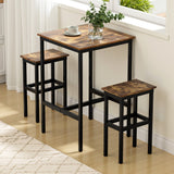 Coffee Tables: Artiss Bar Table Counter Kitchen Dining Desk Pub 60x92cm Vintage Metal Walnut