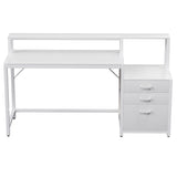 Artiss Computer Desk Home Office Study Table Desks w/Drawers Open Shelf White 160CM