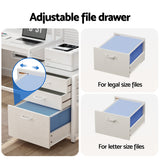 Artiss Computer Desk Home Office Study Table Desks w/Drawers Open Shelf White 160CM