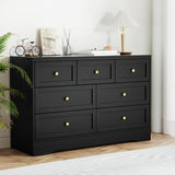 Dressers: Artiss 7 Chest of Drawers Dresser Table Black