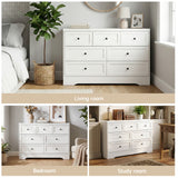 Dressers: Artiss 7 Chest of Drawers Dresser Table White