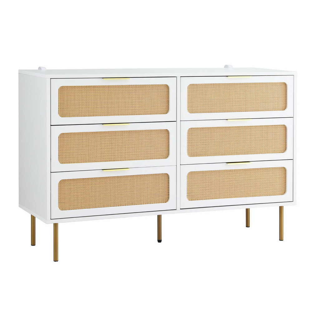 Storage Cabinets: Artiss Chest of 6 Drawers Lowboy Cabinet White