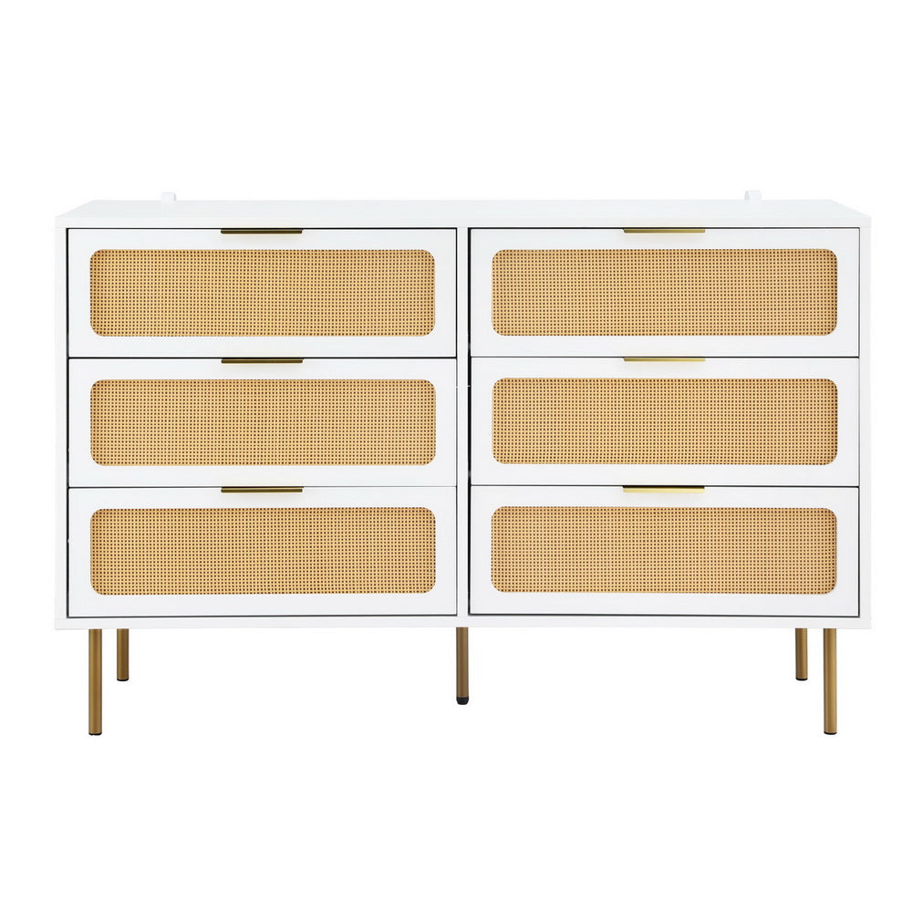 Storage Cabinets: Artiss Chest of 6 Drawers Lowboy Cabinet White