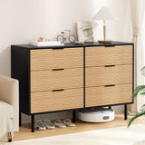 Dressers: Artiss 6 Chest of Drawers Dresser Table Black&Pine