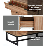 Dressers: Artiss 4 Chest of Drawers Cabinet Dresser Table Tallboy Storage Bedroom Rust Oak