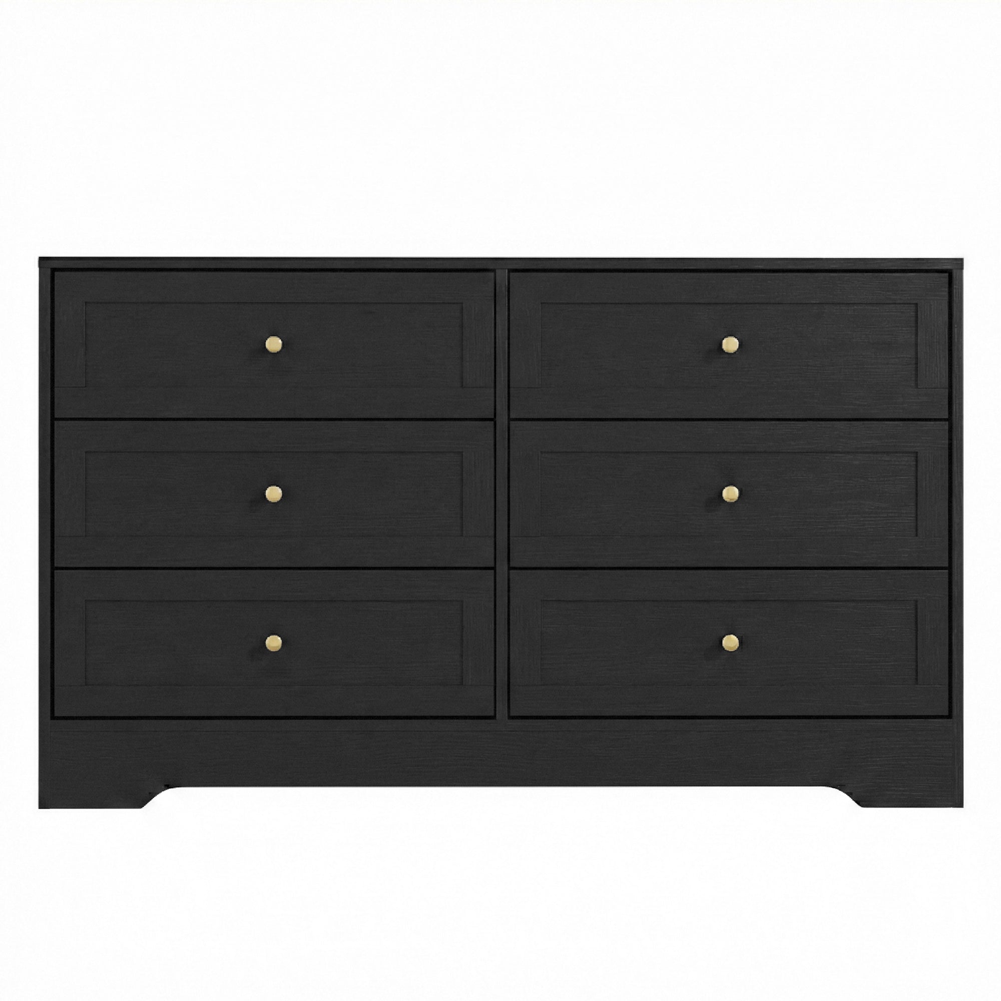 Dressers: Artiss 6 Chest of Drawers Tallboy Cabinet - LEIF Black