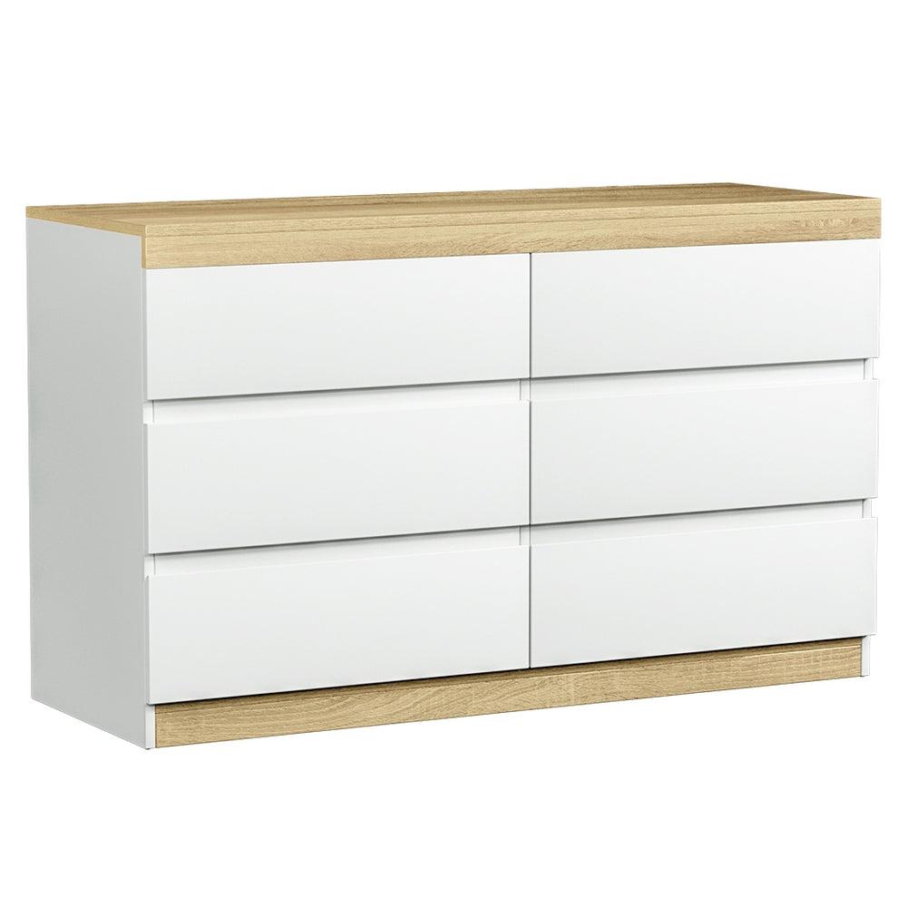 Dressers: Artiss 6 Chest of Drawers Cabinet Dresser Table Tallboy Storage Bedroom White