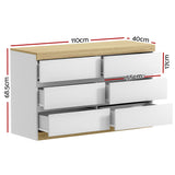 Dressers: Artiss 6 Chest of Drawers Cabinet Dresser Table Tallboy Storage Bedroom White