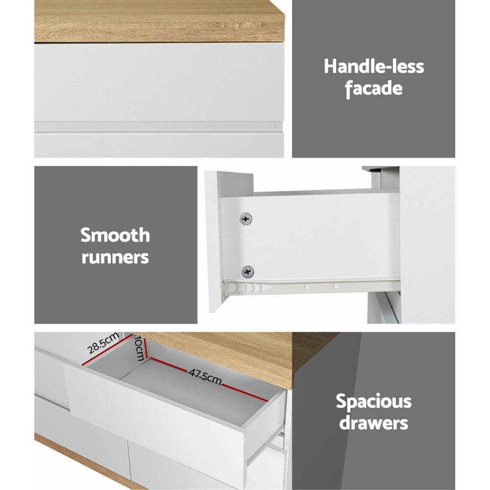 Dressers: Artiss 6 Chest of Drawers Cabinet Dresser Table Tallboy Storage Bedroom White