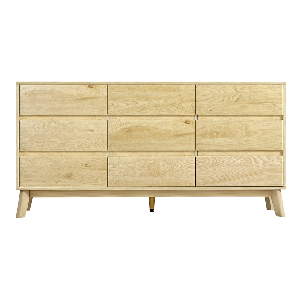 Dressers: Artiss 9 Chest of Drawers Tallboy Cabinet - XAVI Pine