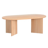 Coffee Tables: Artiss Coffee Table Oval 110CM Pine Alva