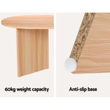 Coffee Tables: Artiss Coffee Table Oval 110CM Pine Alva