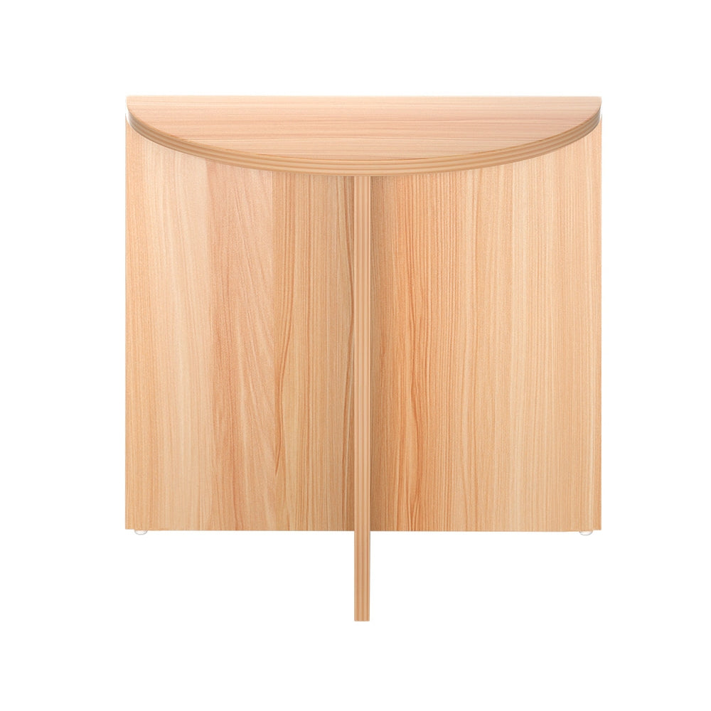 Coffee Tables: Artiss Coffee Table Semi-circle 48CM Pine Elva