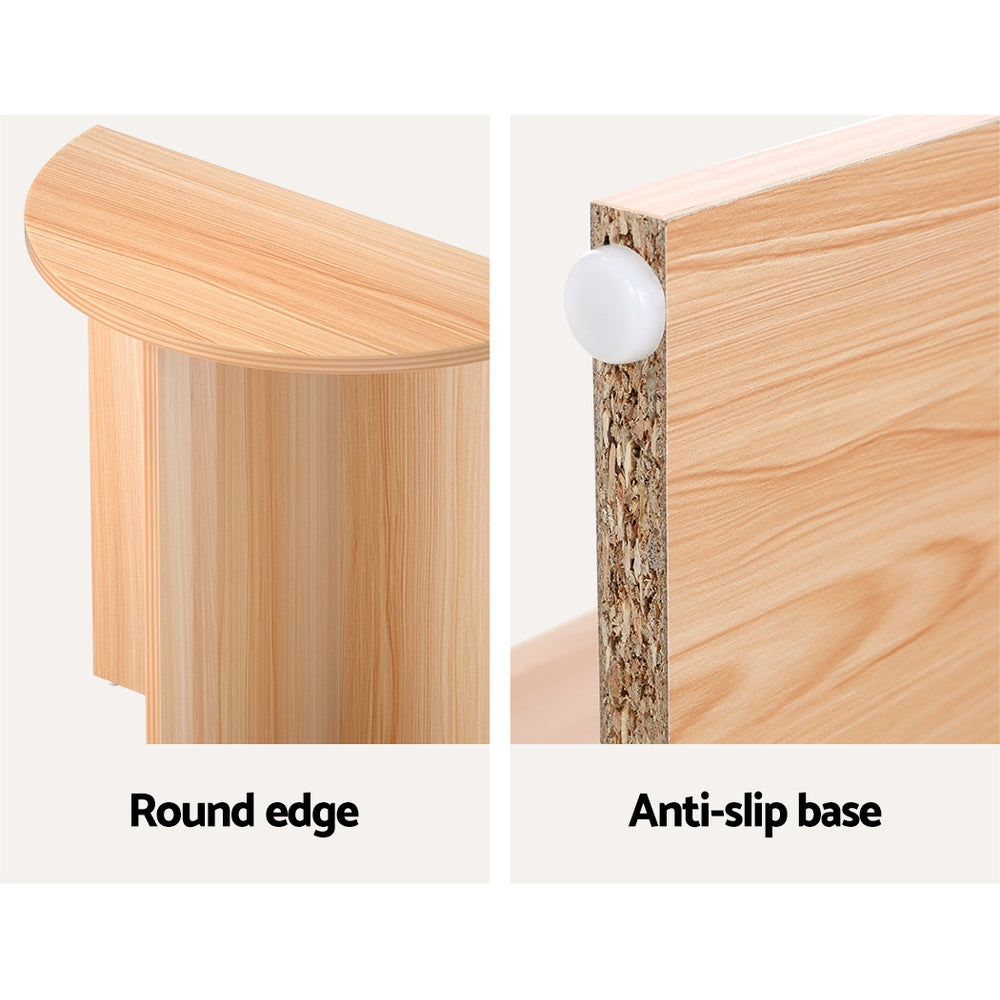 Coffee Tables: Artiss Coffee Table Semi-circle 48CM Pine Elva