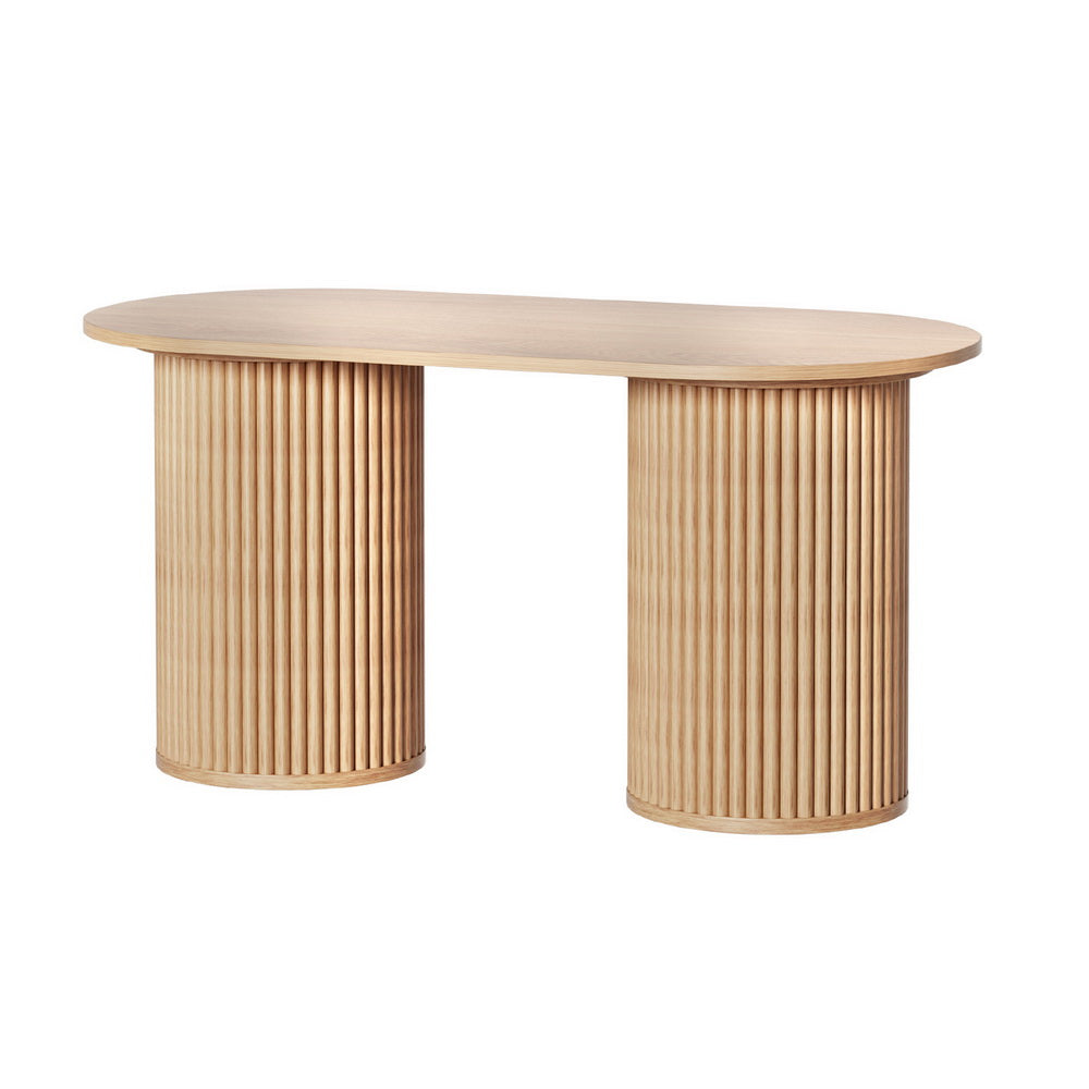 Coffee Tables: Artiss Coffee Table Oval 100CM Pine Samuel