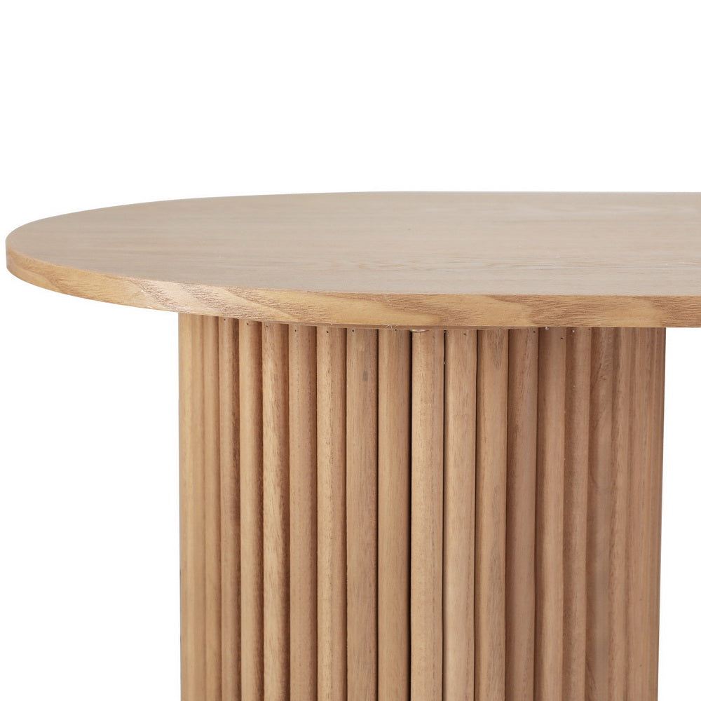 Coffee Tables: Artiss Coffee Table Oval 100CM Pine Samuel