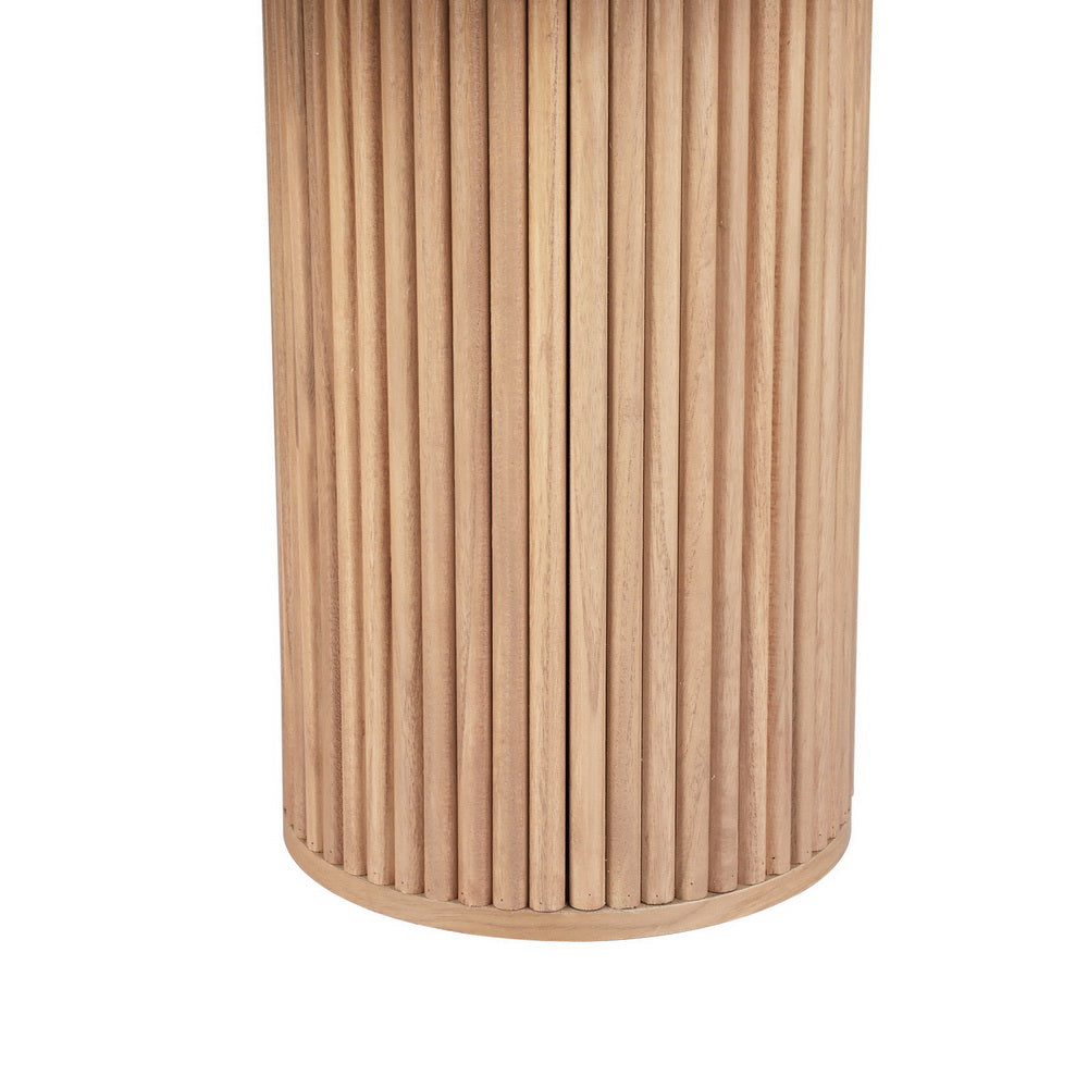 Coffee Tables: Artiss Coffee Table Oval 100CM Pine Samuel