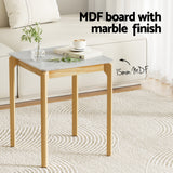 Coffee Tables: Artiss Coffee Table Marble Effect Square