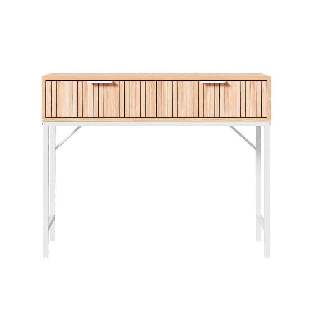 Desks: Artiss Console Table 2 Drawers 92CM