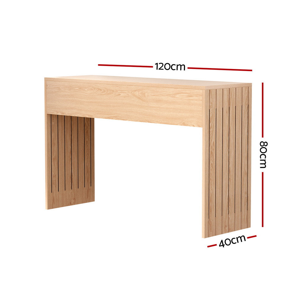 Side Tables: Artiss Console Table Hallway Fluted 120CM Pine