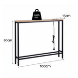 Artiss Console Table Entryway Hallway Display Desk Charging Station Wood