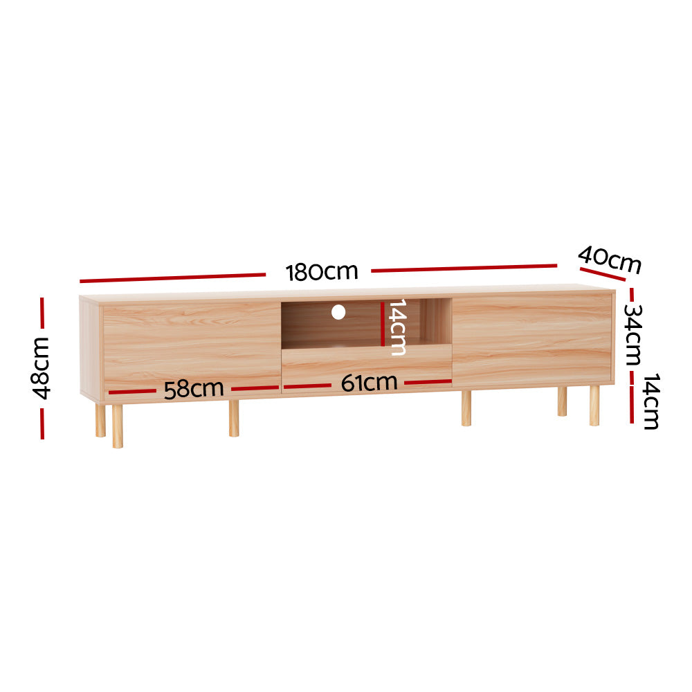 TV Units: Artiss Entertainment Unit Stand TV Cabinet Storage Drawers Display Shelf 180CM
