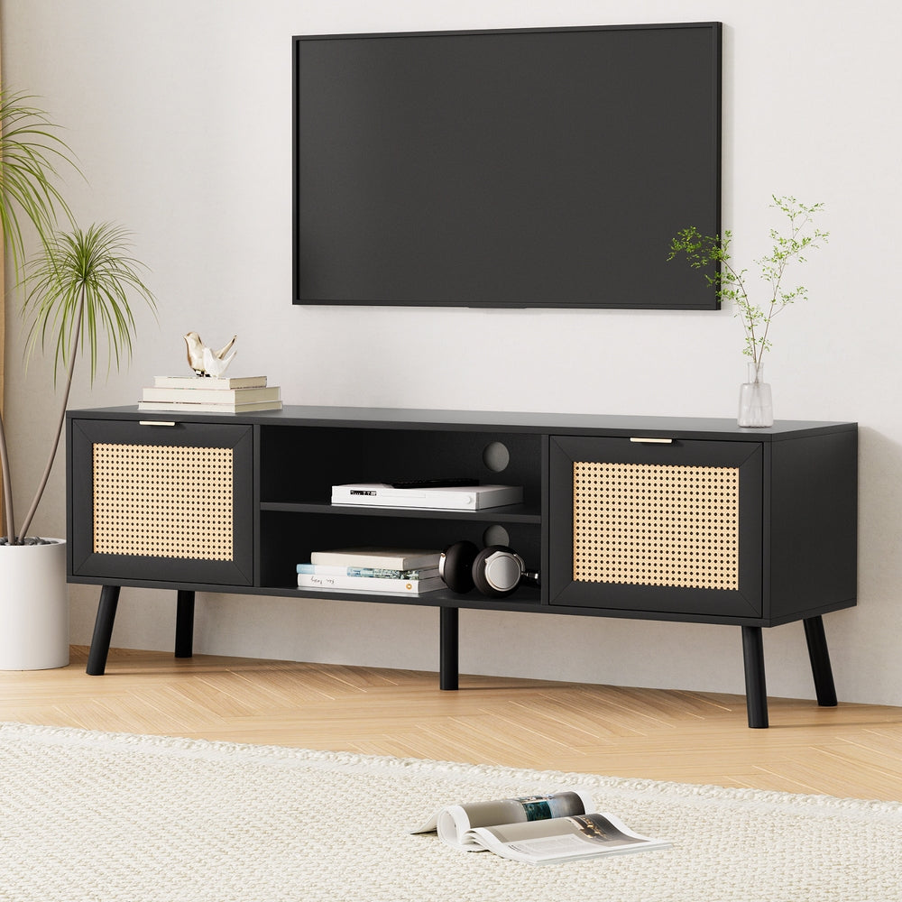 TV Units: Artiss TV Unit 150cm Storage Cabinet Black