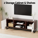 Artiss TV Unit 150cm Storage Shelves Walnut White
