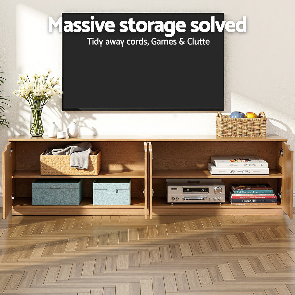 TV Units: Artiss TV Unit Entertainment Unit Storage Cabinet 180cm Pine