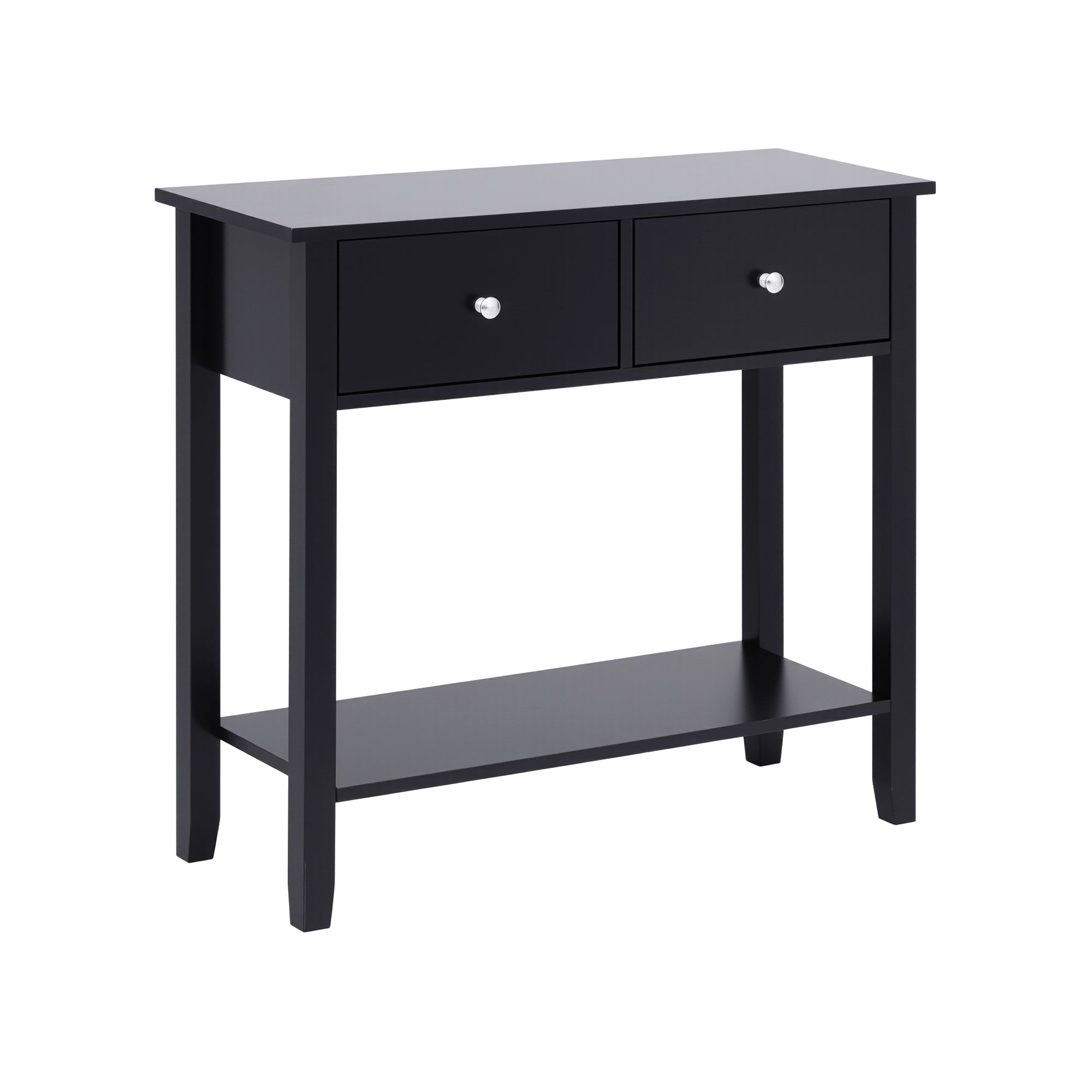Side Tables: Artiss Console Table Hallway Sofa Entryway Entrance 2 Drawers 80CM Black