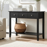 Side Tables: Artiss Console Table Hallway Sofa Entryway Entrance 3 Drawers 100CM Black