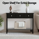 Side Tables: Artiss Console Table Hallway Sofa Entryway Entrance 3 Drawers 100CM Black