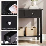 Side Tables: Artiss Console Table Hallway Sofa Entryway Entrance 3 Drawers 100CM Black
