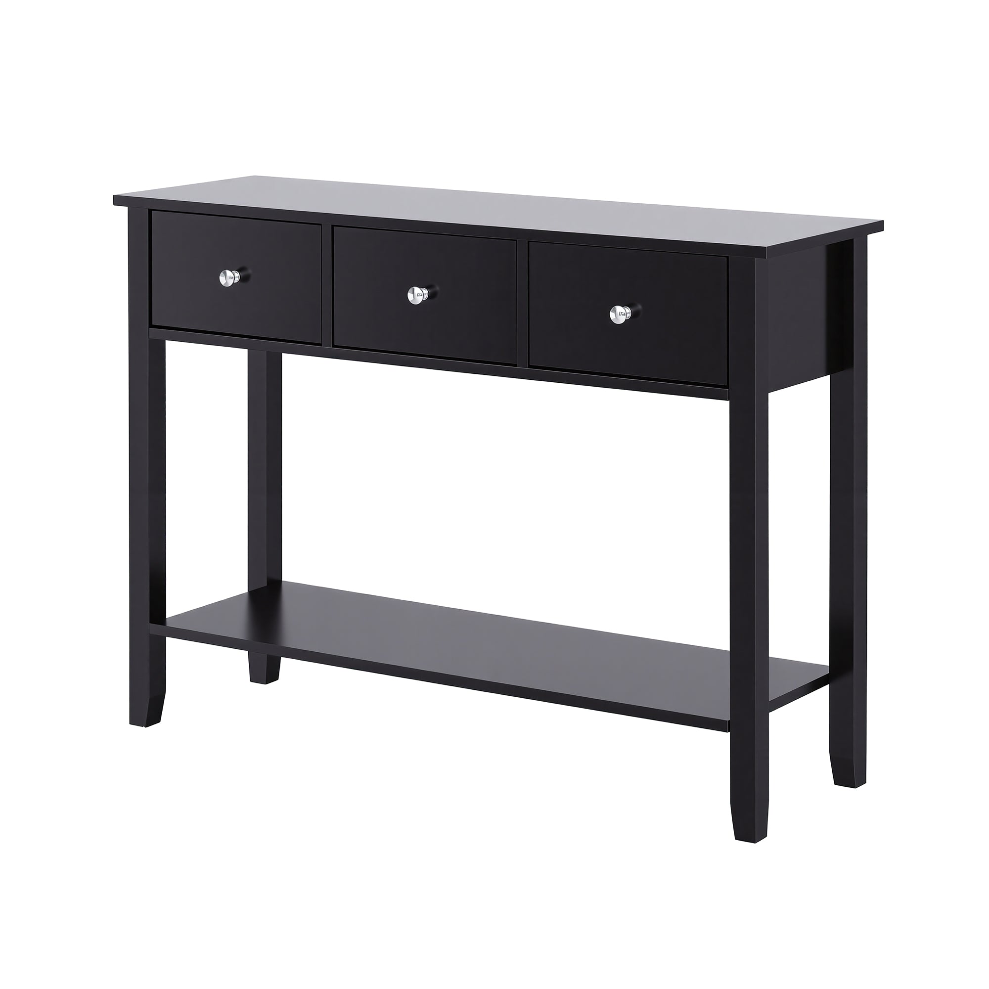Side Tables: Artiss Console Table Hallway Sofa Entryway Entrance 3 Drawers 100CM Black