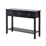 Side Tables: Artiss Console Table Hallway Sofa Entryway Entrance 3 Drawers 100CM Black