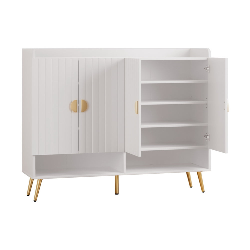 Shoe Storage: Artiss Shoe Rack Cabinet 5 Tiers 30 Pairs White