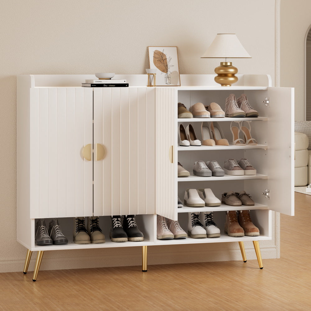 Shoe Storage: Artiss Shoe Rack Cabinet 5 Tiers 30 Pairs White