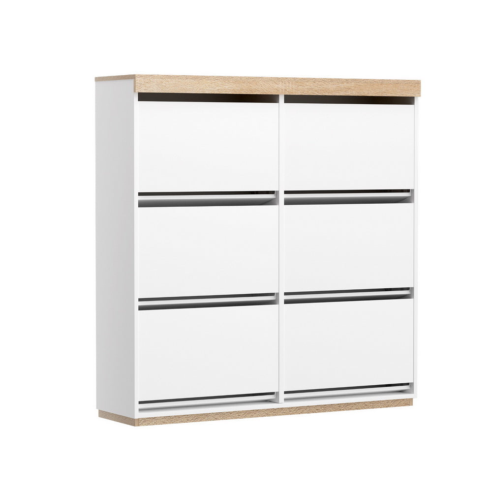Shoe Storage: Artiss Shoe Rack Cabinet 3-Tier 45 Pairs White