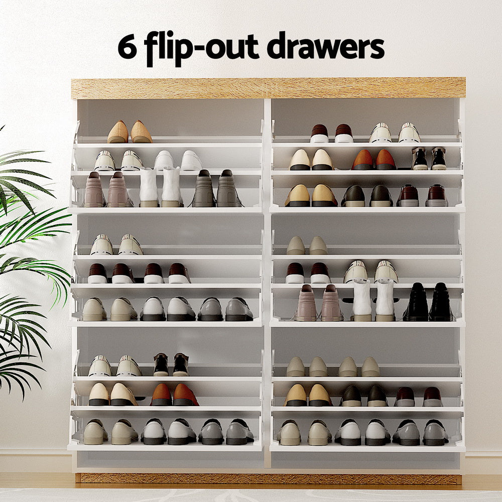 Shoe Storage: Artiss Shoe Rack Cabinet 3-Tier 45 Pairs White