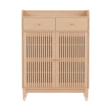 Artiss Shoe Rack Cabinet 4-Tier 16 Pairs Pine