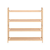Shoe Storage: Artiss 4 Tier Shoe Rack Bamboo Storage Organiser Pine