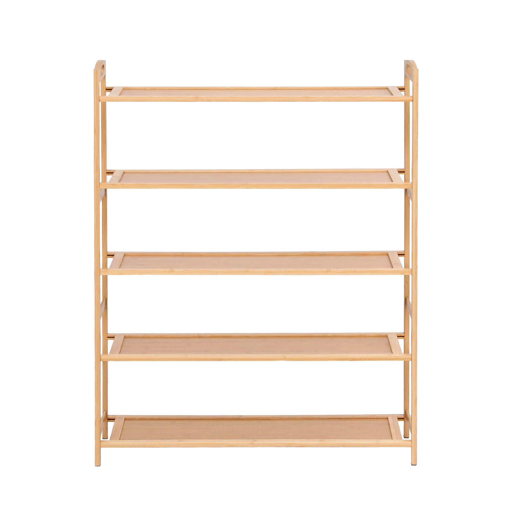 Shoe Storage: Artiss 5 Tier Shoe Rack Bamboo Storage Organiser Pine