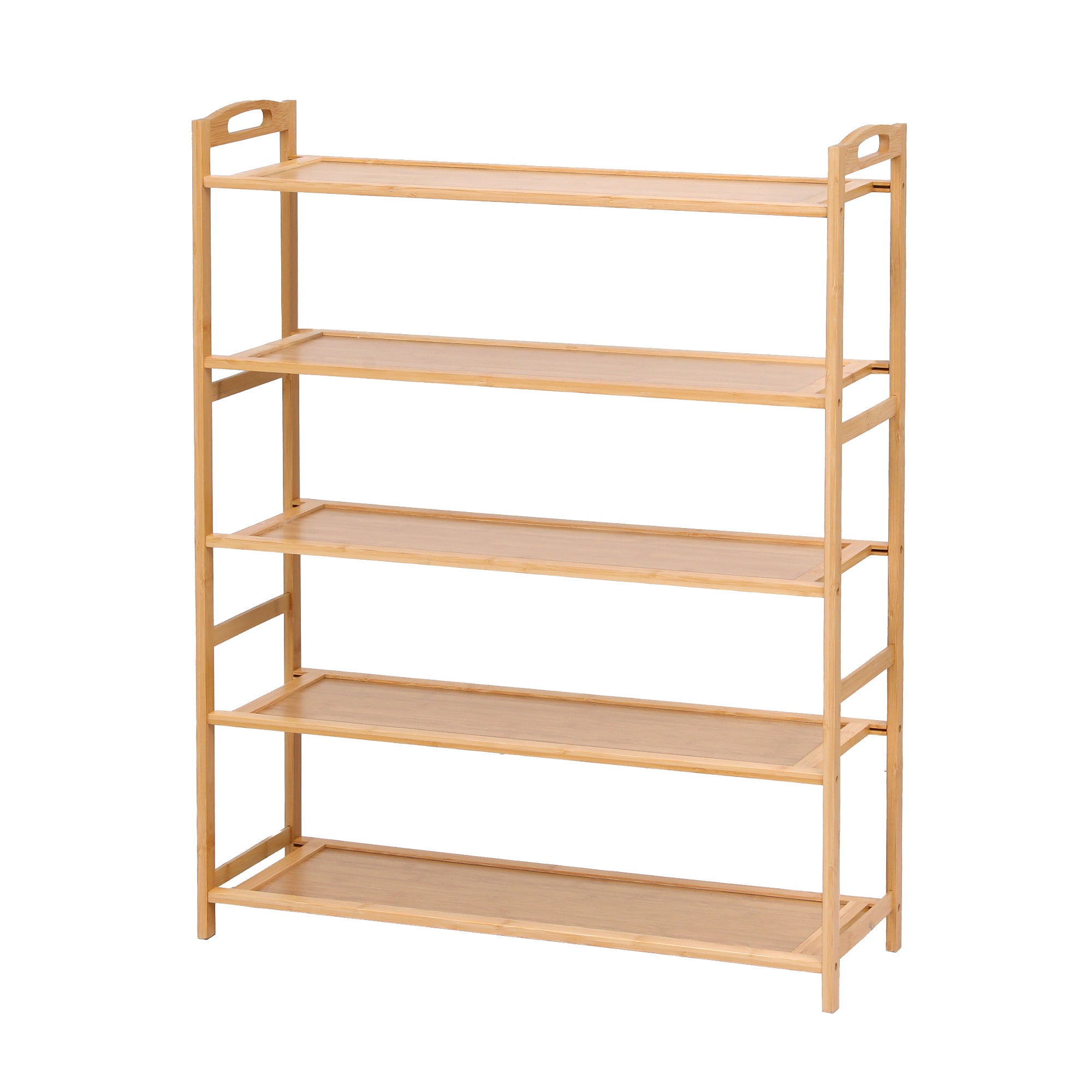 Shoe Storage: Artiss 5 Tier Shoe Rack Bamboo Storage Organiser Pine