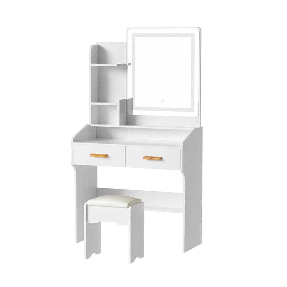 Dressing Vanity & Dressing Tables: Artiss Dressing Table Set Stool Led White Doria
