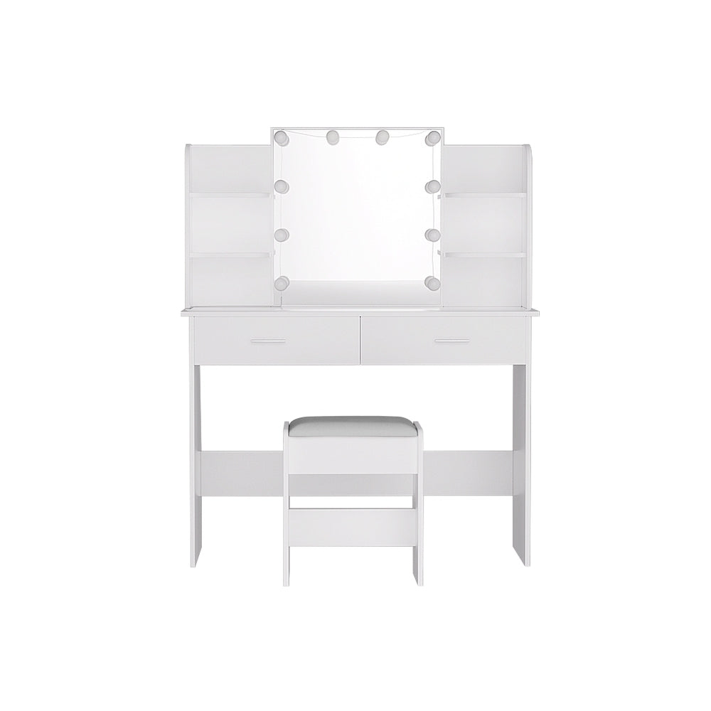 Dressing Vanity & Dressing Tables: Artiss Dressing Table Set Stool 10 Led Bulbs White Dulcea