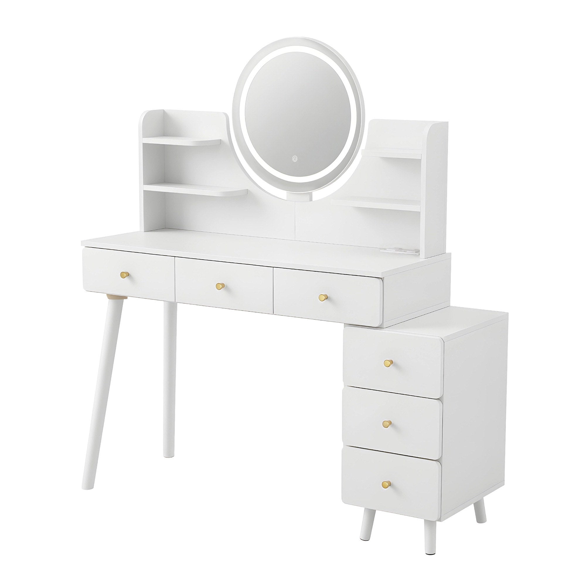 Artiss Dressing Table Vanity Desk LED Charging Station White