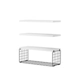 Kitchen & Bathroom DIY: Artiss Floating Wall Shelf Set of 3 White