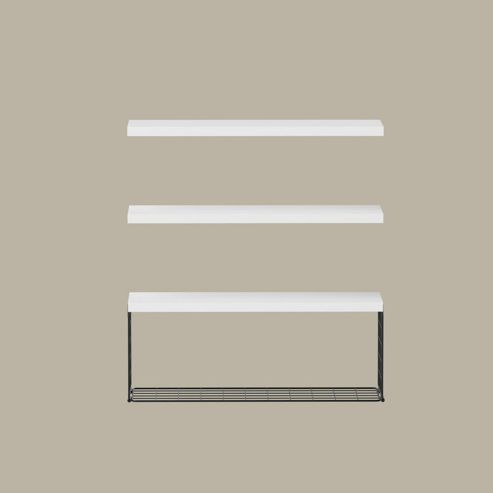 Kitchen & Bathroom DIY: Artiss Floating Wall Shelf Set of 3 White